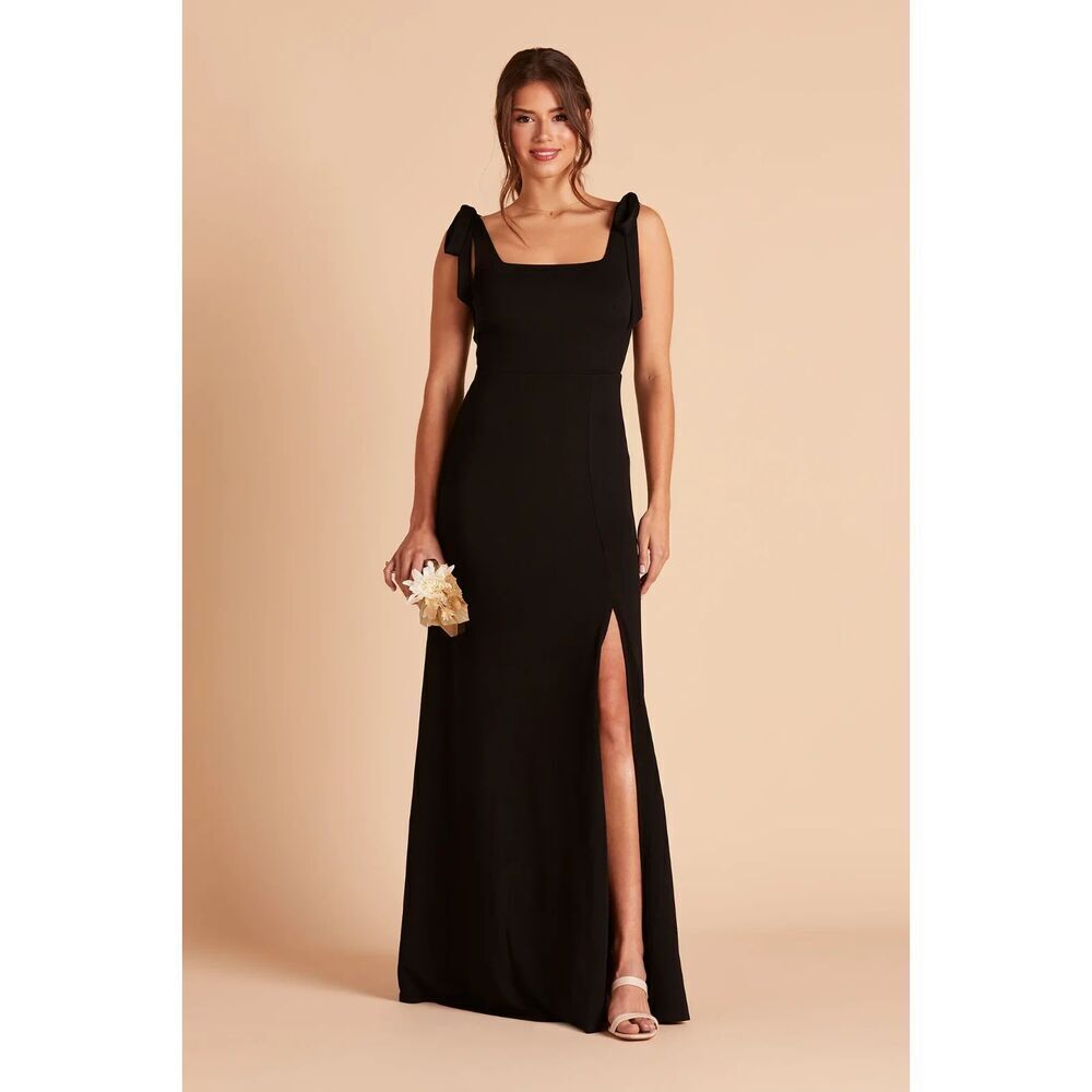 Birdy Grey Alex Black Convertible Bridesmaid Dress Maxi Gown Size XS
